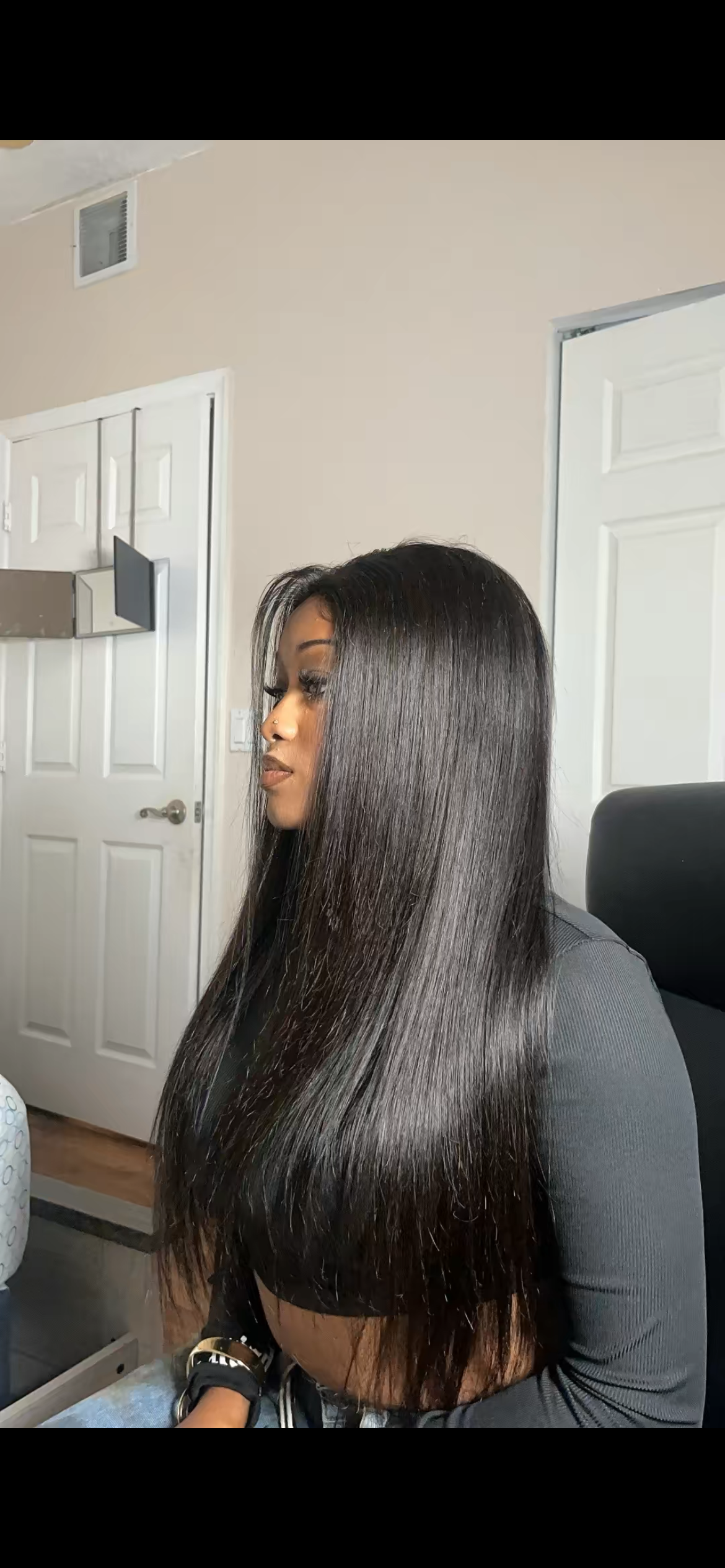 13x4 Black-Straight / Light Plucked/ 100% Human Hair